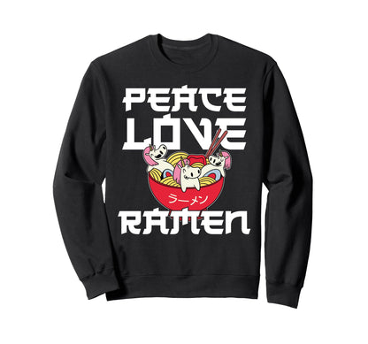 Ramen Noodle Bowl Love Japanese Sweatshirt - Custom Art Print Men Women - T-Shirt, Sweatshirt, Hoodie