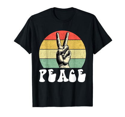 Peace Sign Finger Peace Sign Love Peace T-Shirt - Unique Graphic Men Women - T-Shirt, Sweatshirt, Hoodie