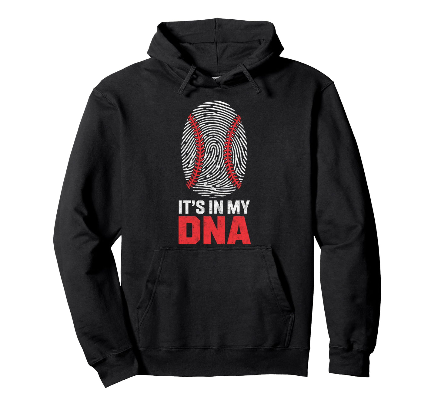 Fingerprint Its My Dna Baseball Hoodie - Casual Everyday Wear Men Women - T-Shirt, Sweatshirt, Hoodie