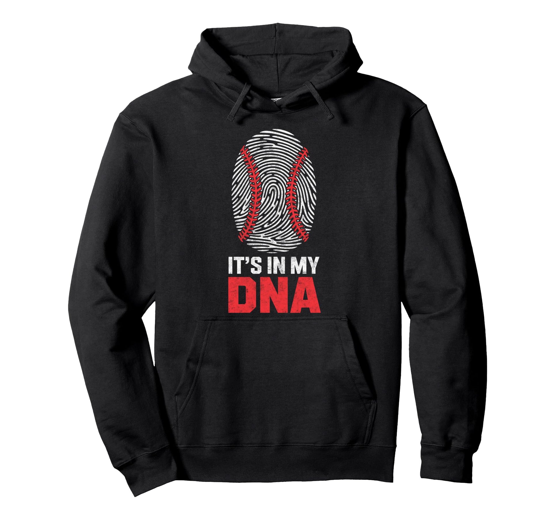 Fingerprint Its My Dna Baseball Hoodie - Casual Everyday Wear Men Women - T-Shirt, Sweatshirt, Hoodie