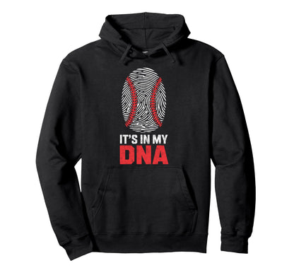 Fingerprint Its My Dna Baseball Hoodie - Casual Everyday Wear Men Women - T-Shirt, Sweatshirt, Hoodie