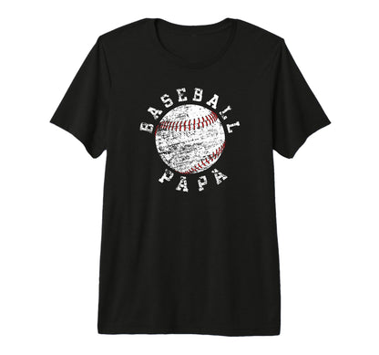 Mens Proud Baseball Papa Grandpa Papa T-Shirt - Unique Graphic Unisex - T-Shirt, Sweatshirt, Hoodie