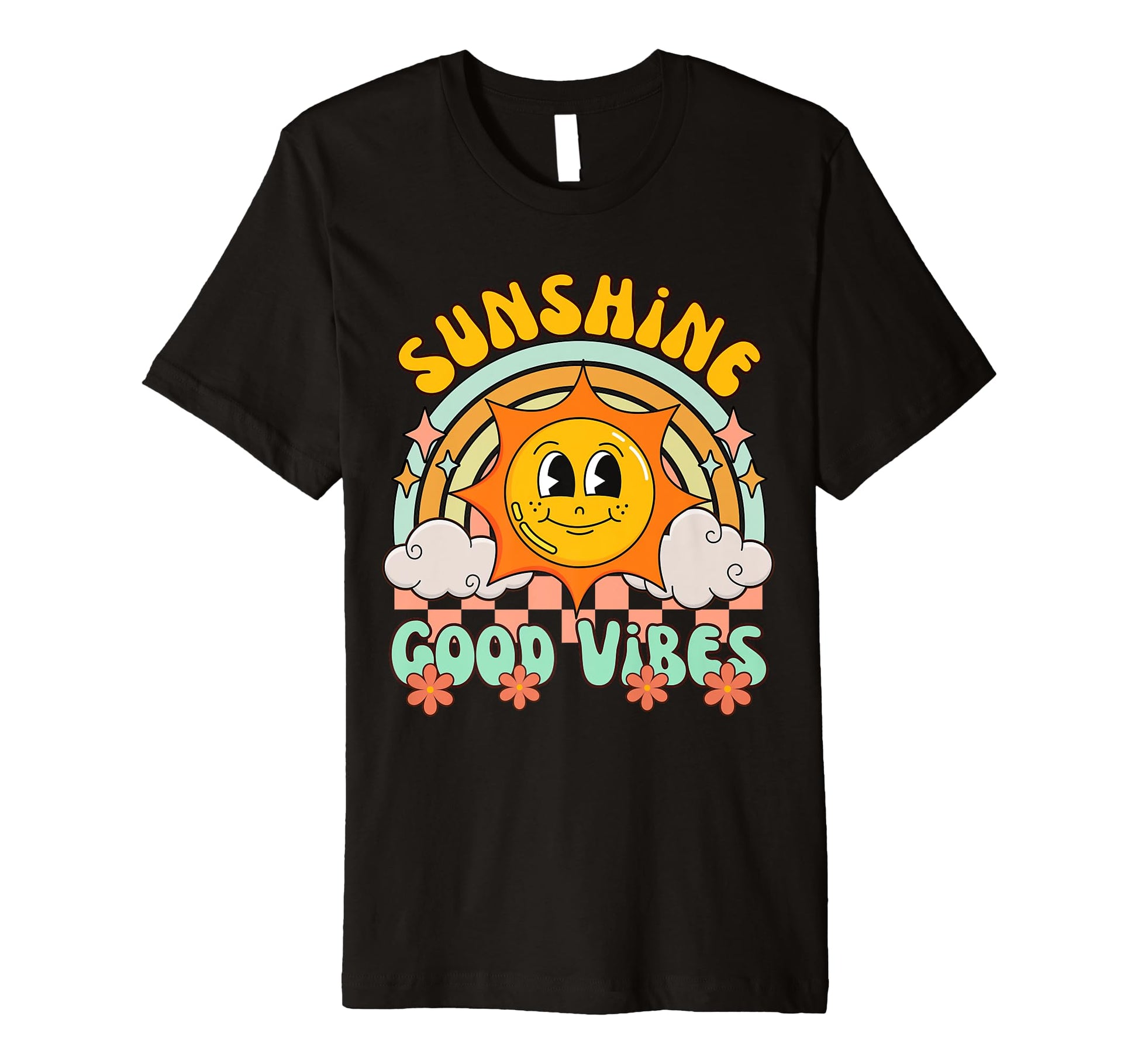 Sunshine Groovy Vibes Funny Sun T-Shirt - Minimalist Print for Adults - T-Shirt, Sweatshirt, Hoodie