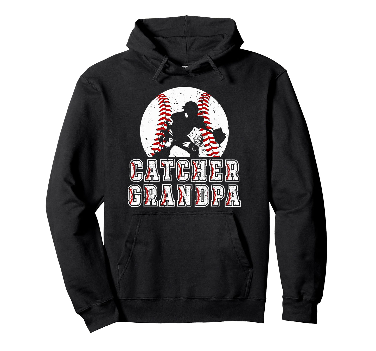 Baseball Catcher Grandpa Baseball Hoodie - Trendy Graphic for Adults - T-Shirt, Sweatshirt, Hoodie