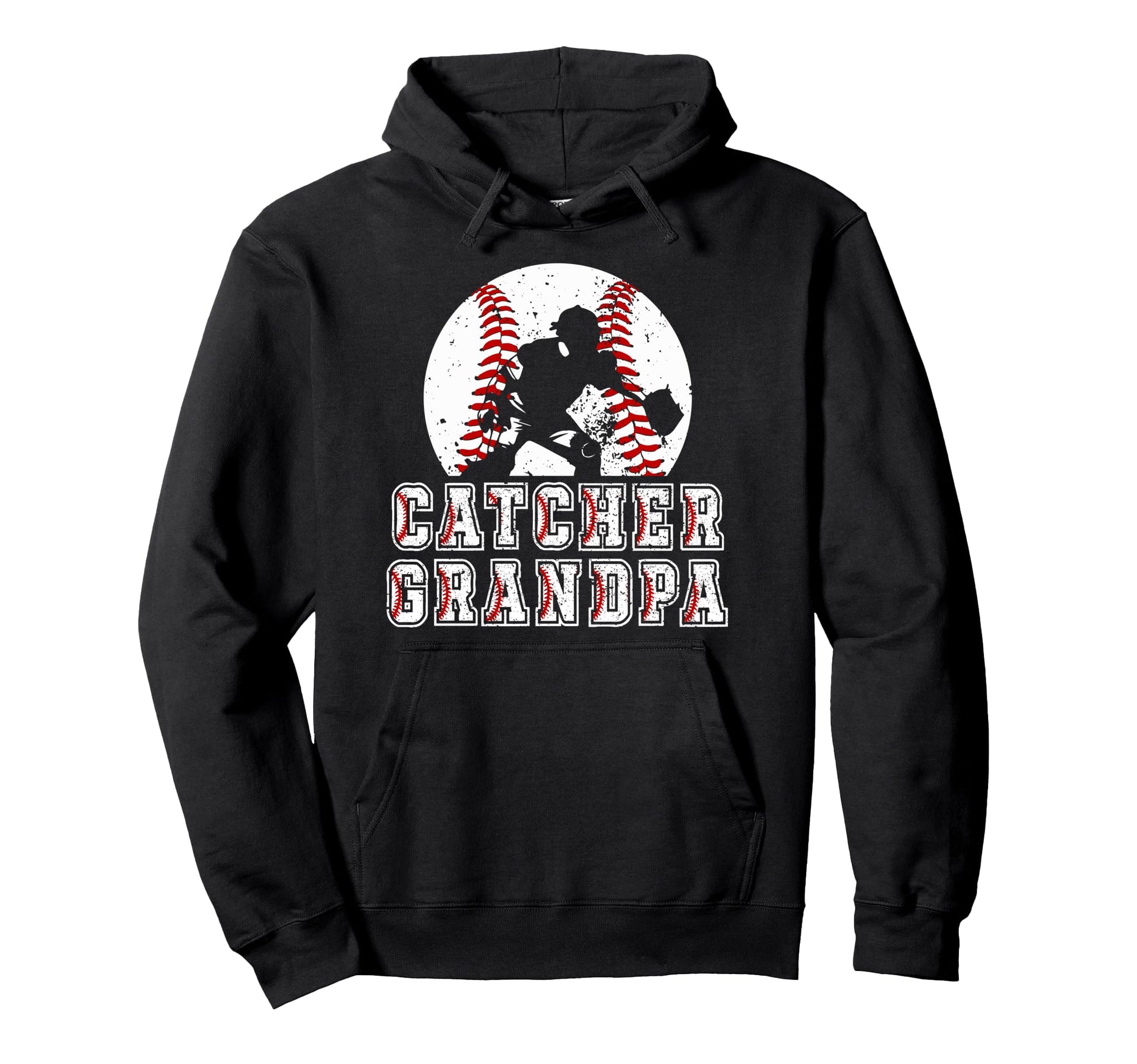Baseball Catcher Grandpa Baseball Hoodie - Trendy Graphic for Adults - T-Shirt, Sweatshirt, Hoodie