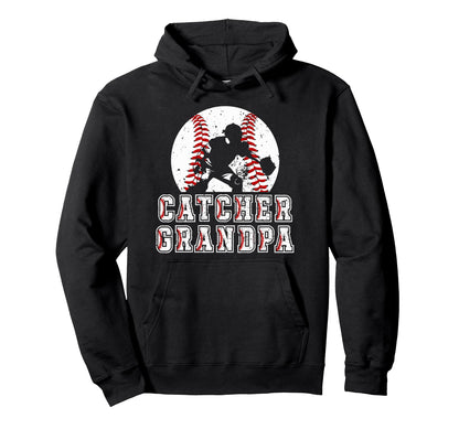 Baseball Catcher Grandpa Baseball Hoodie - Trendy Graphic for Adults - T-Shirt, Sweatshirt, Hoodie