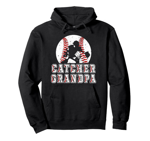Baseball Catcher Grandpa Baseball Hoodie - Trendy Graphic for Adults - T-Shirt, Sweatshirt, Hoodie