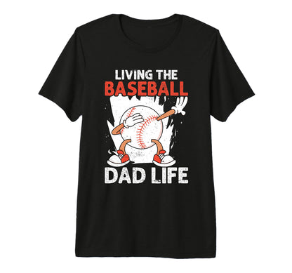 Fathers Day Baseball Dad Parent Tri T-Shirt - Unique Graphic Men Women - T-Shirt, Sweatshirt, Hoodie
