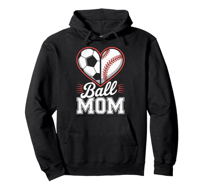 Soccer Baseball Ball Mom Soccer Player Hoodie - Minimalist Print Unisex - T-Shirt, Sweatshirt, Hoodie