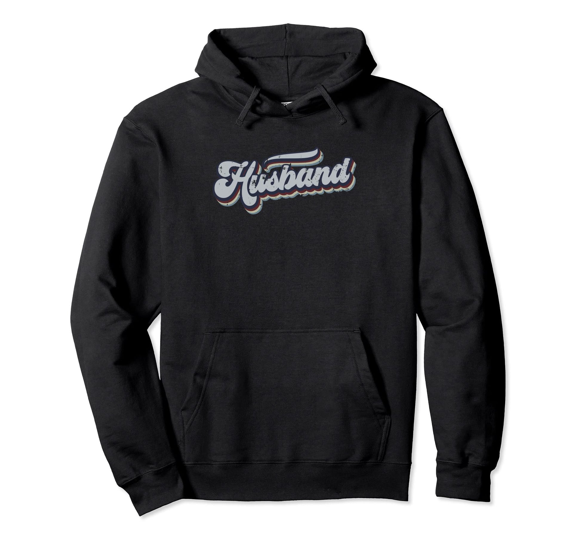 Husband Distressed Rainbow Gift Hoodie - Minimalist Print for Adults - T-Shirt, Sweatshirt, Hoodie