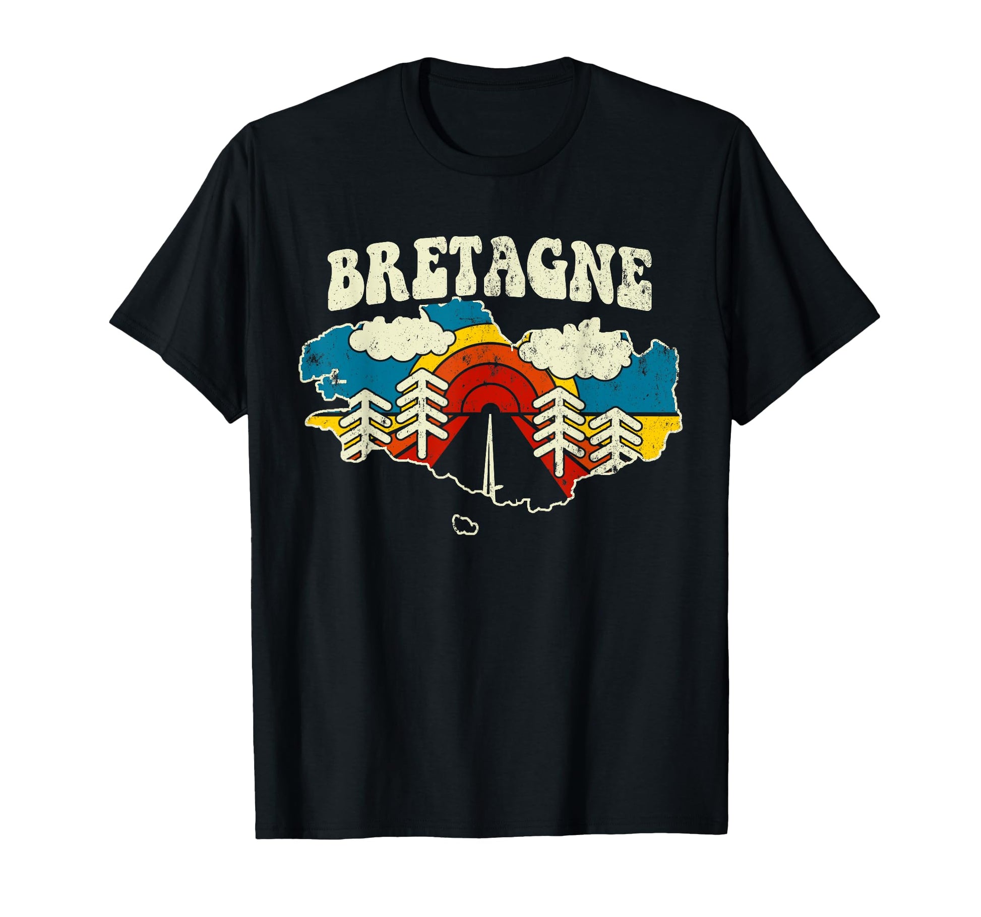 Bretagne France French Region Rainbow T-Shirt - Unique Graphic Men Women - T-Shirt, Sweatshirt, Hoodie