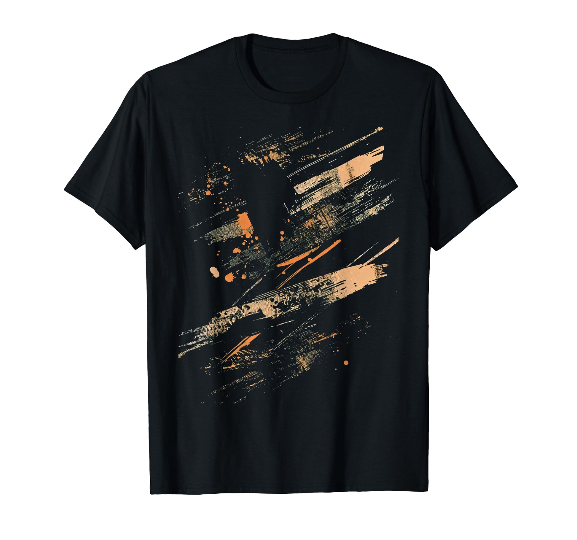 Orange Black Urban Grunge T-Shirt - Casual Everyday Wear Men Women - T-Shirt, Sweatshirt, Hoodie