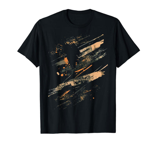 Orange Black Urban Grunge T-Shirt - Casual Everyday Wear Men Women - T-Shirt, Sweatshirt, Hoodie