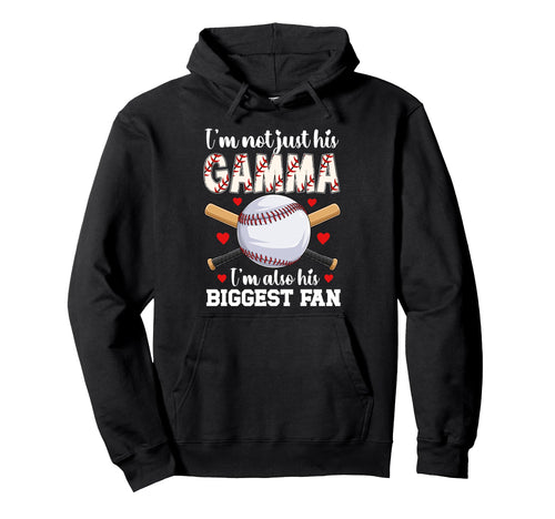 His Biggest Fan Baseball Gamma Hoodie - Novelty Apparel for Adults - T-Shirt, Sweatshirt, Hoodie