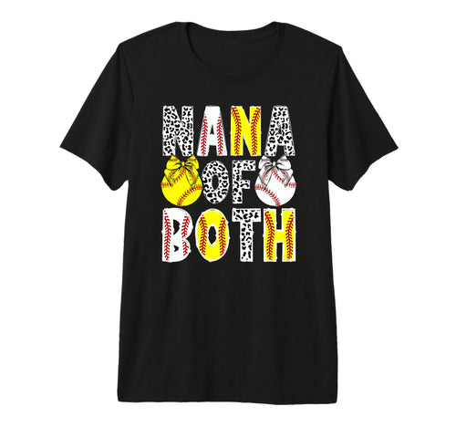 Nana Both Proud Softball Baseball T-Shirt - Aesthetic Graphic Men Women - T-Shirt, Sweatshirt, Hoodie