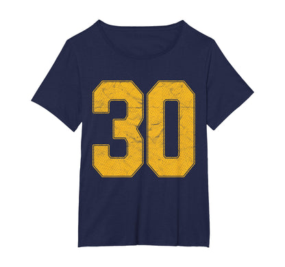 Number 30 Numbered Uniform Sports T-Shirt - Fun Novelty Design Men Women - T-Shirt, Sweatshirt, Hoodie