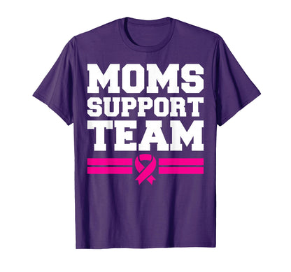 Moms Support Team Son Daughter Breast T-Shirt - Novelty Apparel for Adults - T-Shirt, Sweatshirt, Hoodie