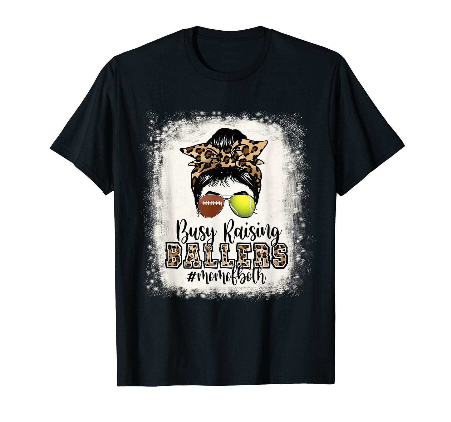 Busy Raising Ballers Mom Both T-Shirt - Casual Everyday Wear Men Women - T-Shirt, Sweatshirt, Hoodie