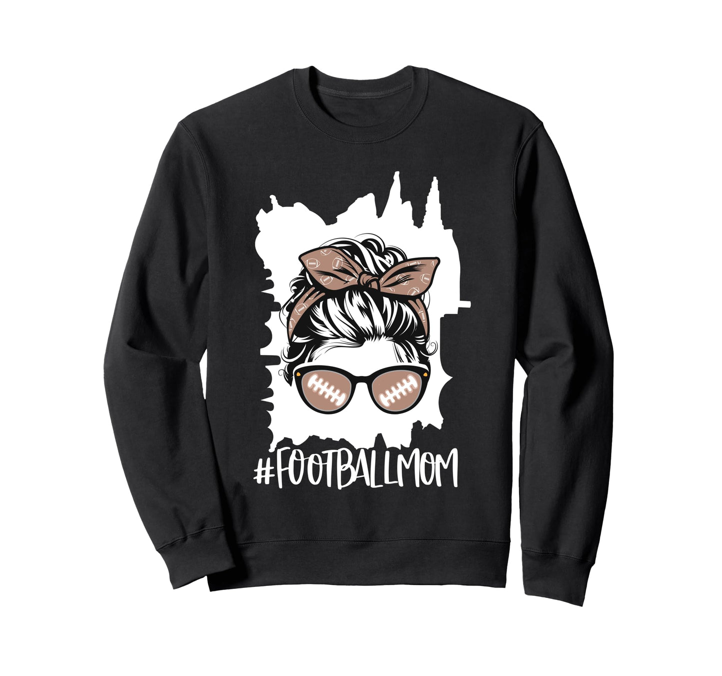 Football Football Player Mom Sweatshirt - Fun Novelty Design for Adults - T-Shirt, Sweatshirt, Hoodie