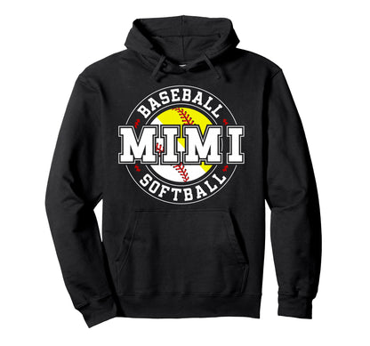Baseball Softball Mimi Softball Hoodie - Streetwear Style Men Women - T-Shirt, Sweatshirt, Hoodie