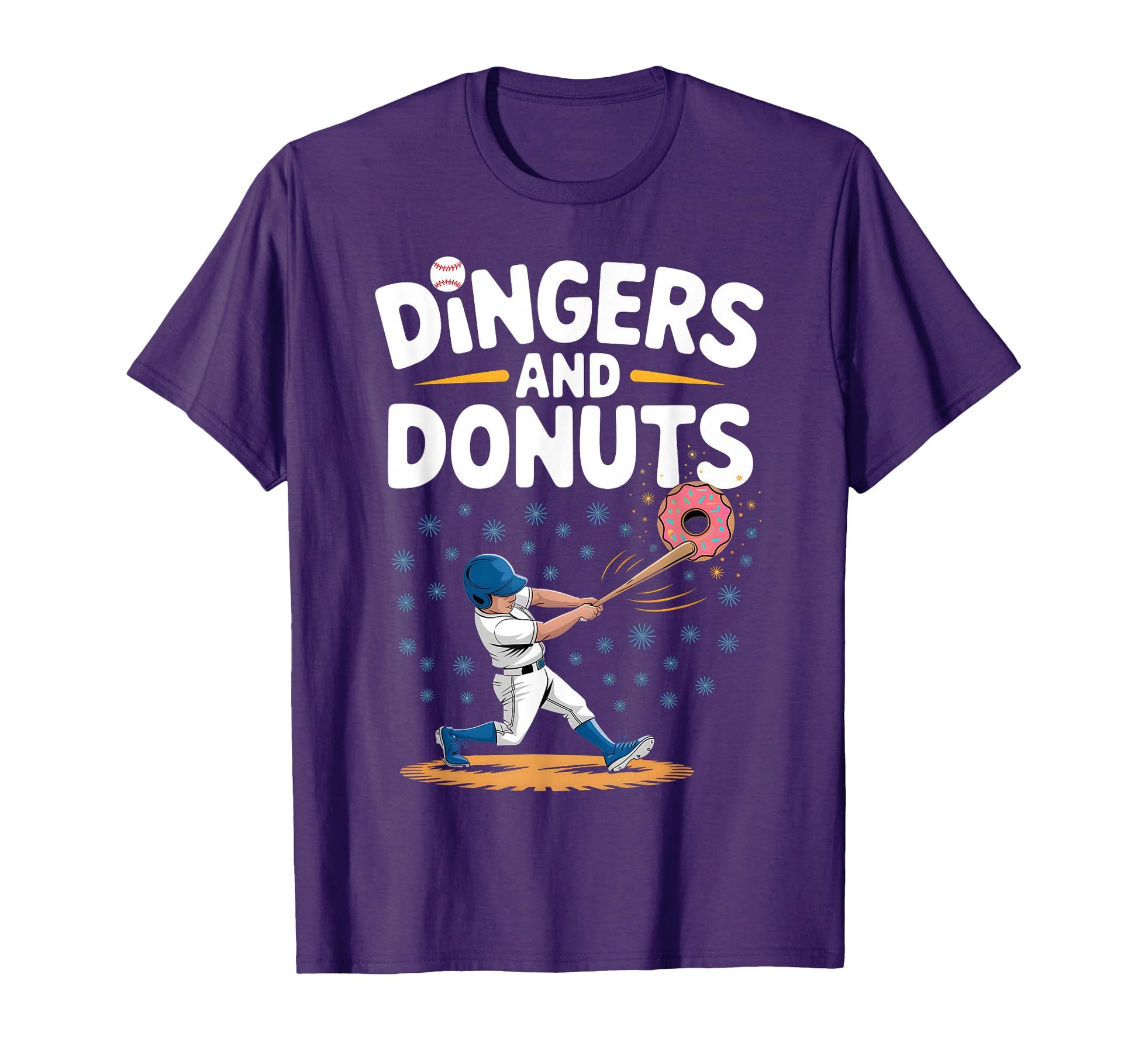 Funny Baseball Dingers Donuts T-Shirt - Aesthetic Graphic Unisex - T-Shirt, Sweatshirt, Hoodie