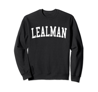Lealman Fl Distressed White Varsity Sweatshirt - Novelty Apparel Unisex - T-Shirt, Sweatshirt, Hoodie