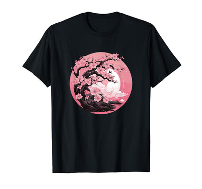 Japanese Aesthetic Vaporwave Cherry T-Shirt - Custom Art Print Unisex - T-Shirt, Sweatshirt, Hoodie