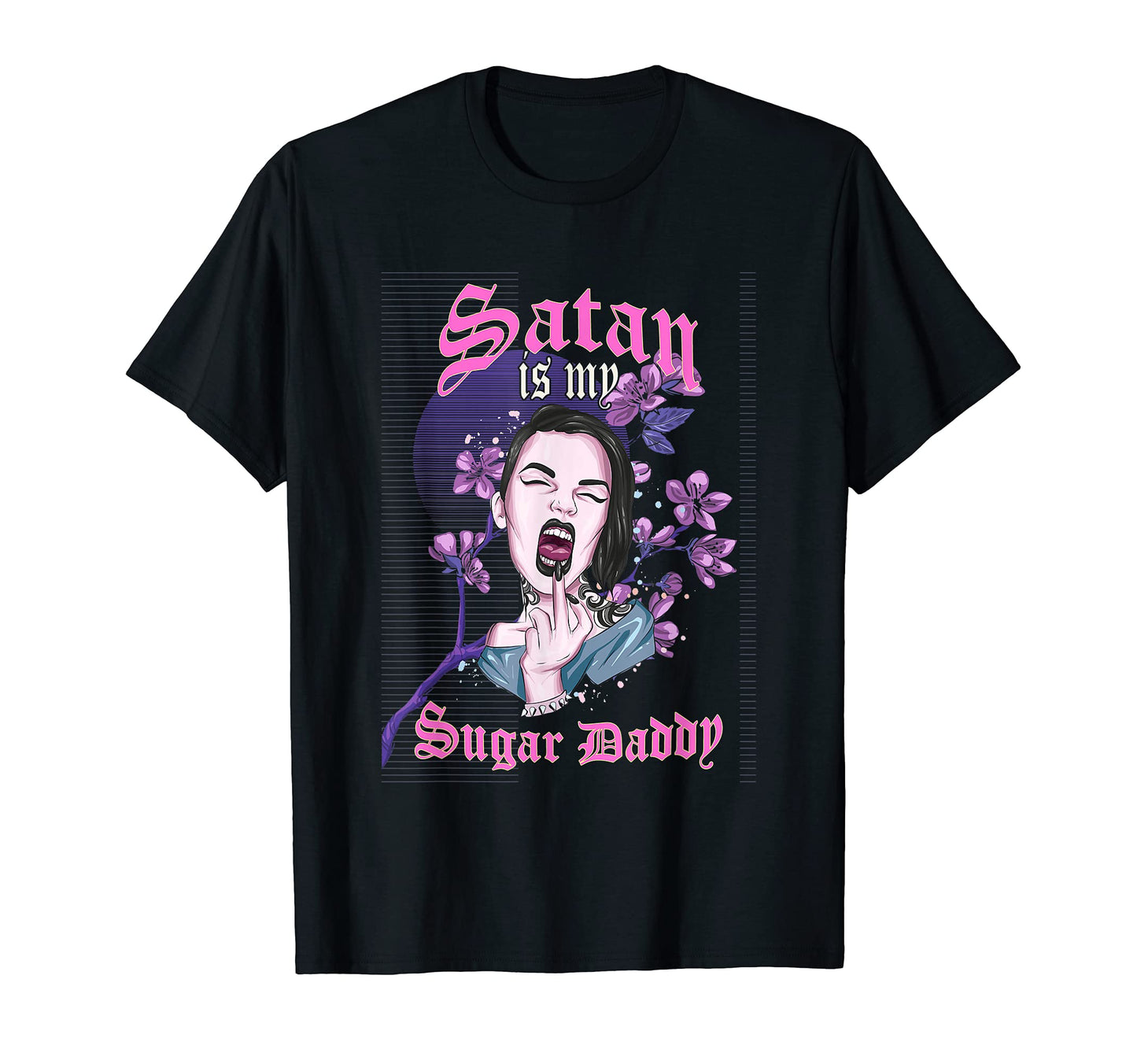 Satan Is My Sugar Daddy Goth Vaporwave T-Shirt - Trendy Graphic Men Women - T-Shirt, Sweatshirt, Hoodie