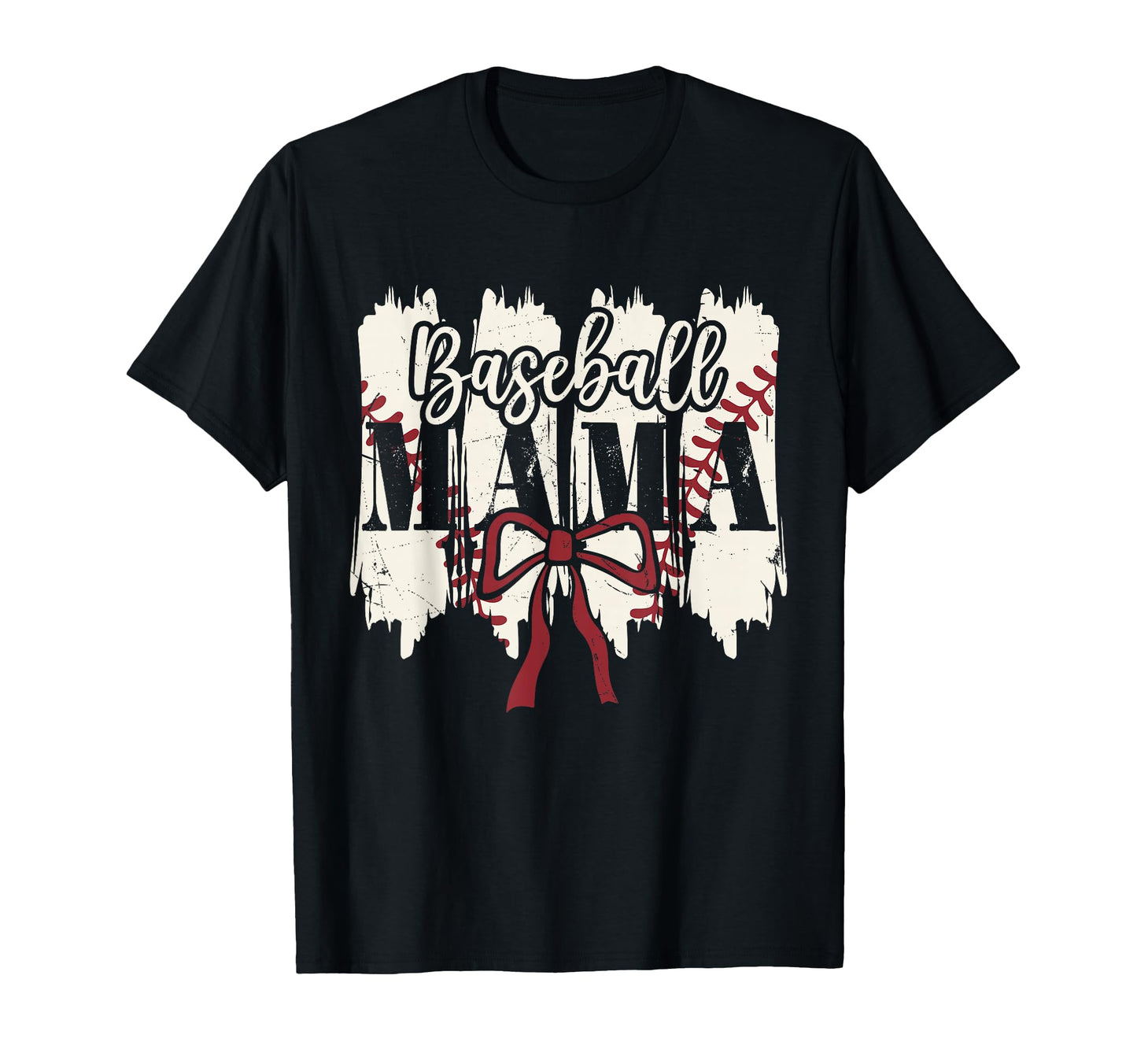 Baseball Mama Heart Bow Stadium T-Shirt - Streetwear Style Men Women - T-Shirt, Sweatshirt, Hoodie
