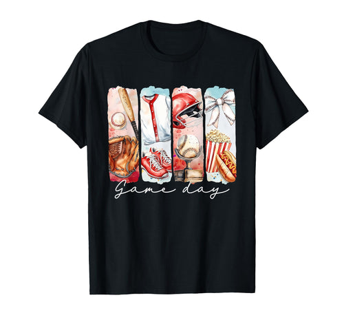 Game Day Baseball Softball Heart T-Shirt - Custom Art Print for Adults - T-Shirt, Sweatshirt, Hoodie