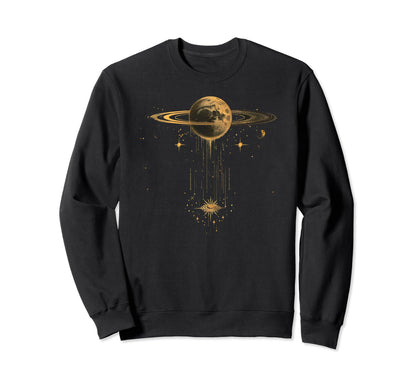 Celestial Minimalistic Boho Moon Sweatshirt - Streetwear Style Men Women - T-Shirt, Sweatshirt, Hoodie