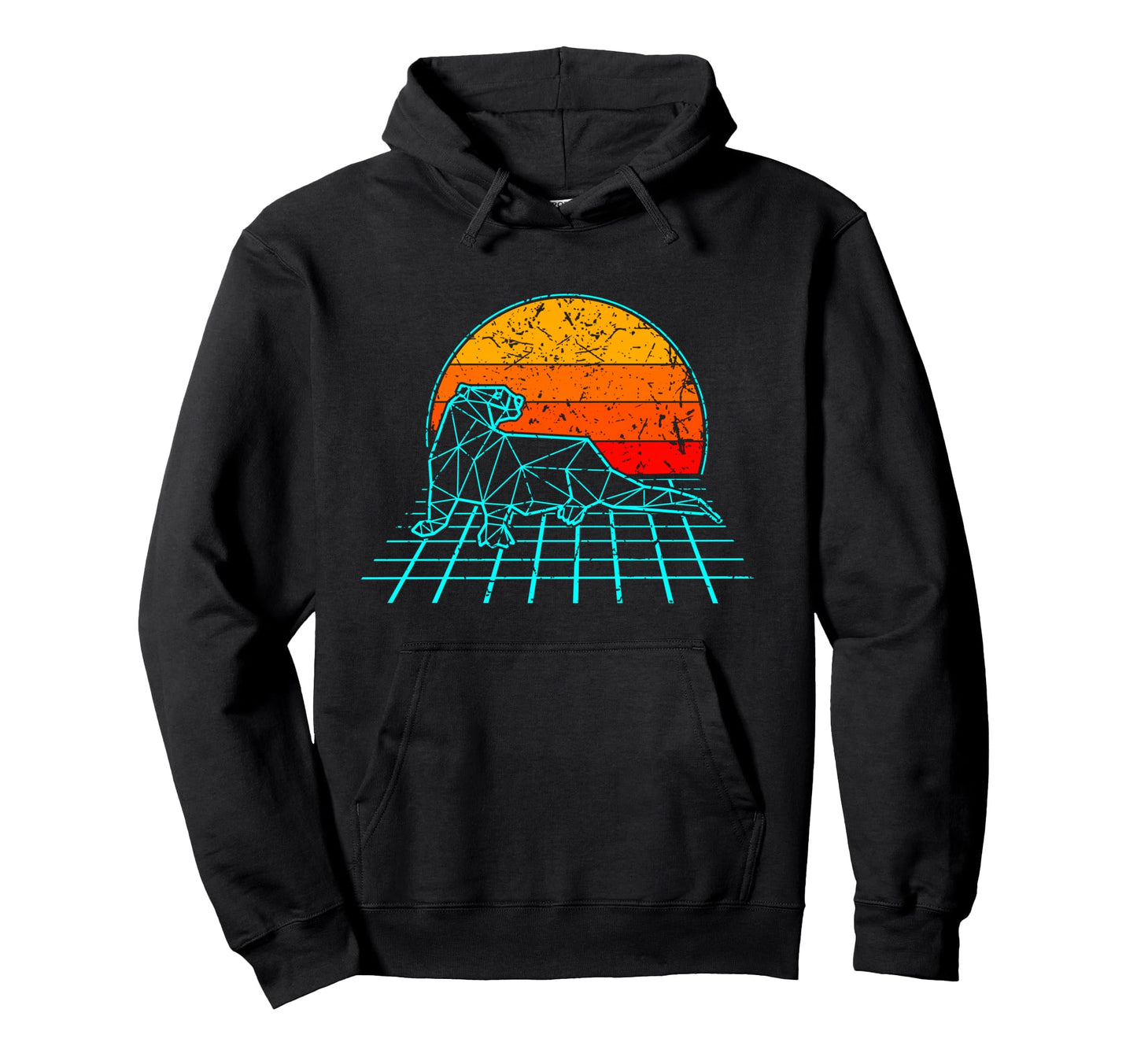 Sea Otter Retrowave Vaporwave Otter Lover Hoodie - Graphic Print Unisex - T-Shirt, Sweatshirt, Hoodie