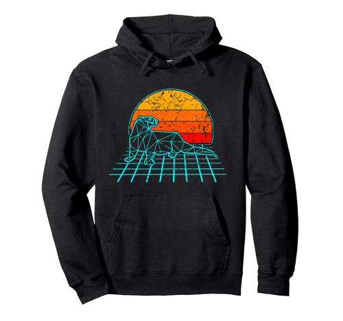 Sea Otter Retrowave Vaporwave Otter Lover Hoodie - Graphic Print Unisex - T-Shirt, Sweatshirt, Hoodie