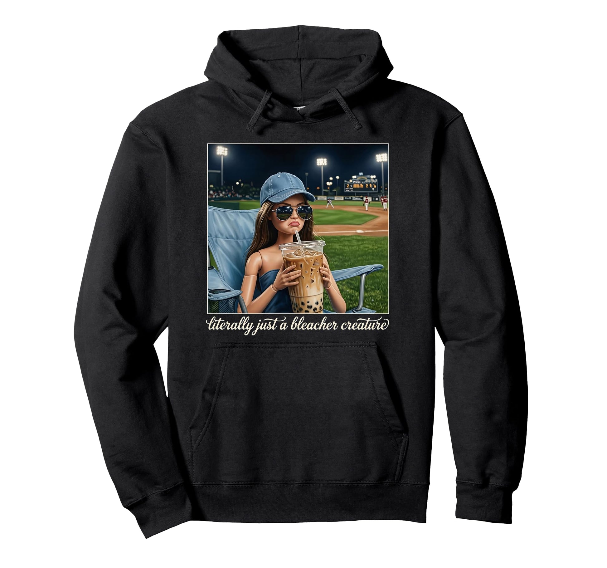 Bleacher Creature Softball Mom Life Hoodie - Fun Novelty Design Men Women - T-Shirt, Sweatshirt, Hoodie