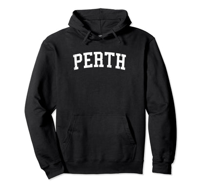 Perth Australia Distressed White Hoodie - Casual Everyday Wear Unisex - T-Shirt, Sweatshirt, Hoodie