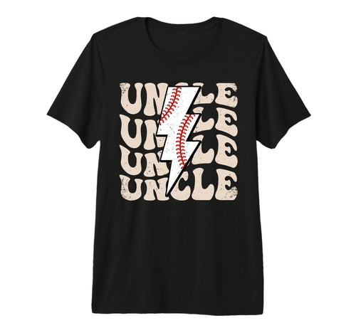 Lightning Groovy Proud Baseball Uncle T-Shirt - Novelty Apparel Unisex - T-Shirt, Sweatshirt, Hoodie