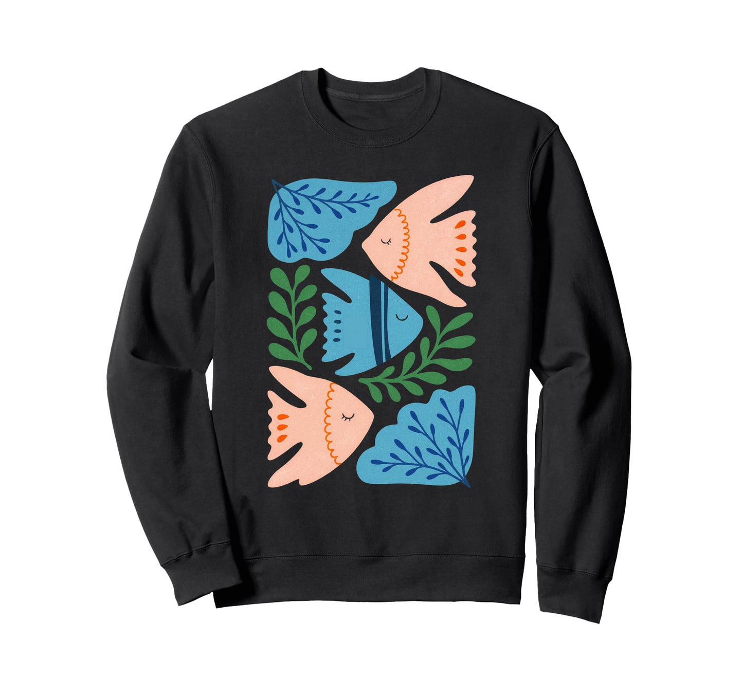 Fisher Aesthetic Fish Coral Boho Sweatshirt - Streetwear Style Unisex - T-Shirt, Sweatshirt, Hoodie