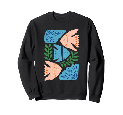 Fisher Aesthetic Fish Coral Boho Sweatshirt - Streetwear Style Unisex - T-Shirt, Sweatshirt, Hoodie