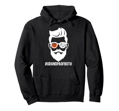 Grandpa Both Baseball Basketball Grandpa Hoodie - Custom Art Print Unisex - T-Shirt, Sweatshirt, Hoodie