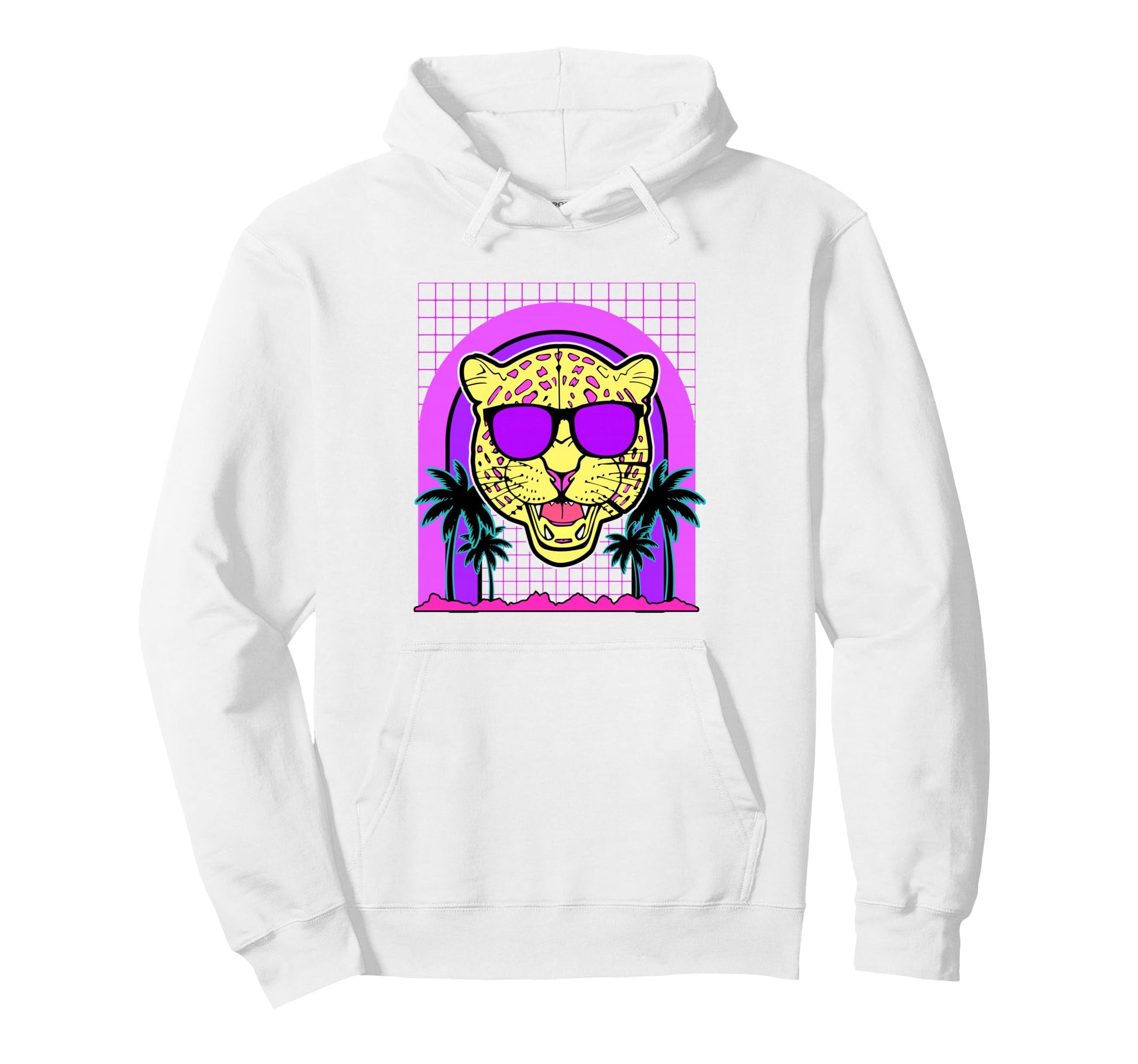Aesthetic Vaporwave Outfits Leopard Hoodie - Aesthetic Graphic Men Women - T-Shirt, Sweatshirt, Hoodie