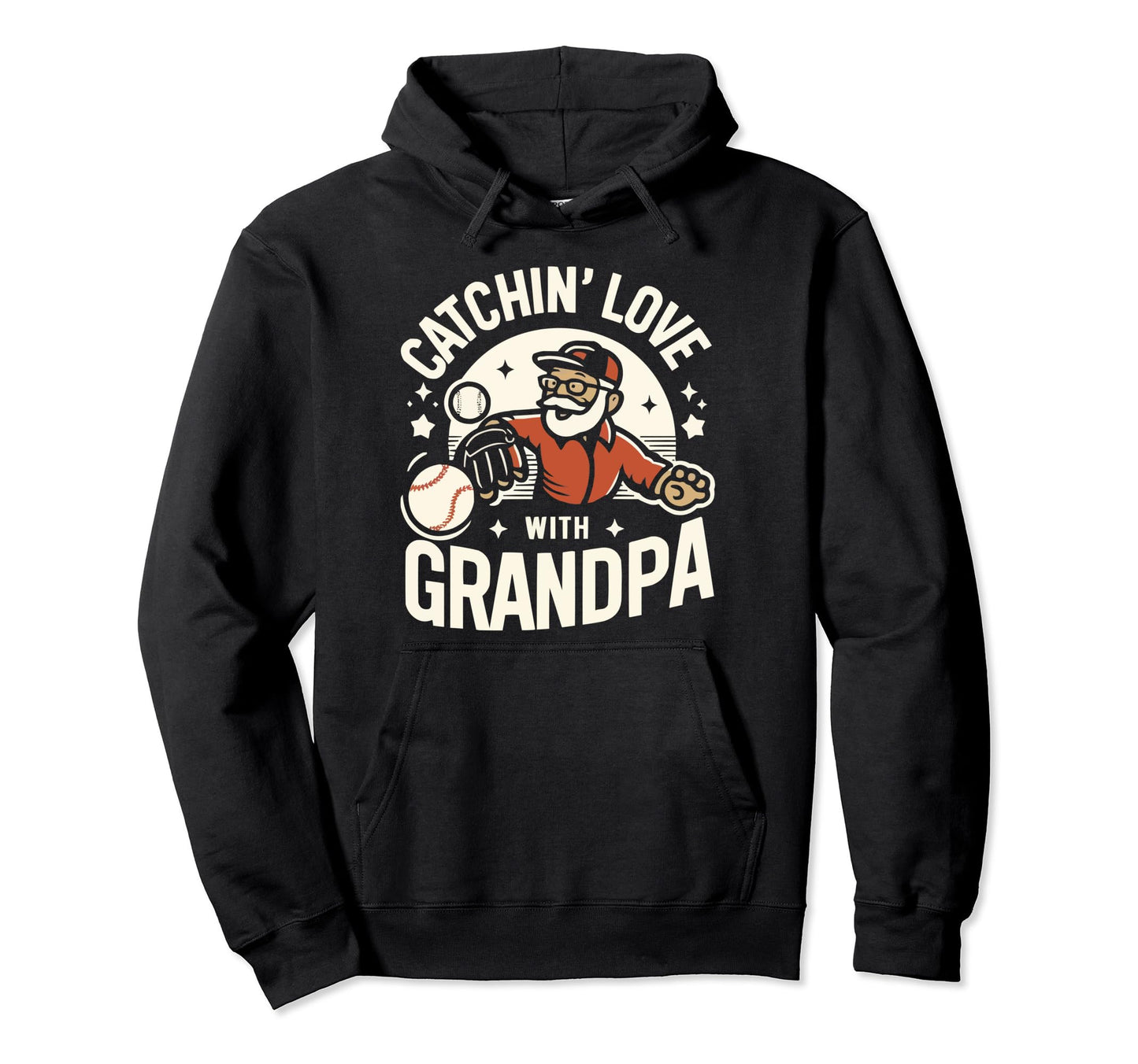 Baseball Grandpa Grandfather Gramps Hoodie - Unique Graphic Unisex - T-Shirt, Sweatshirt, Hoodie