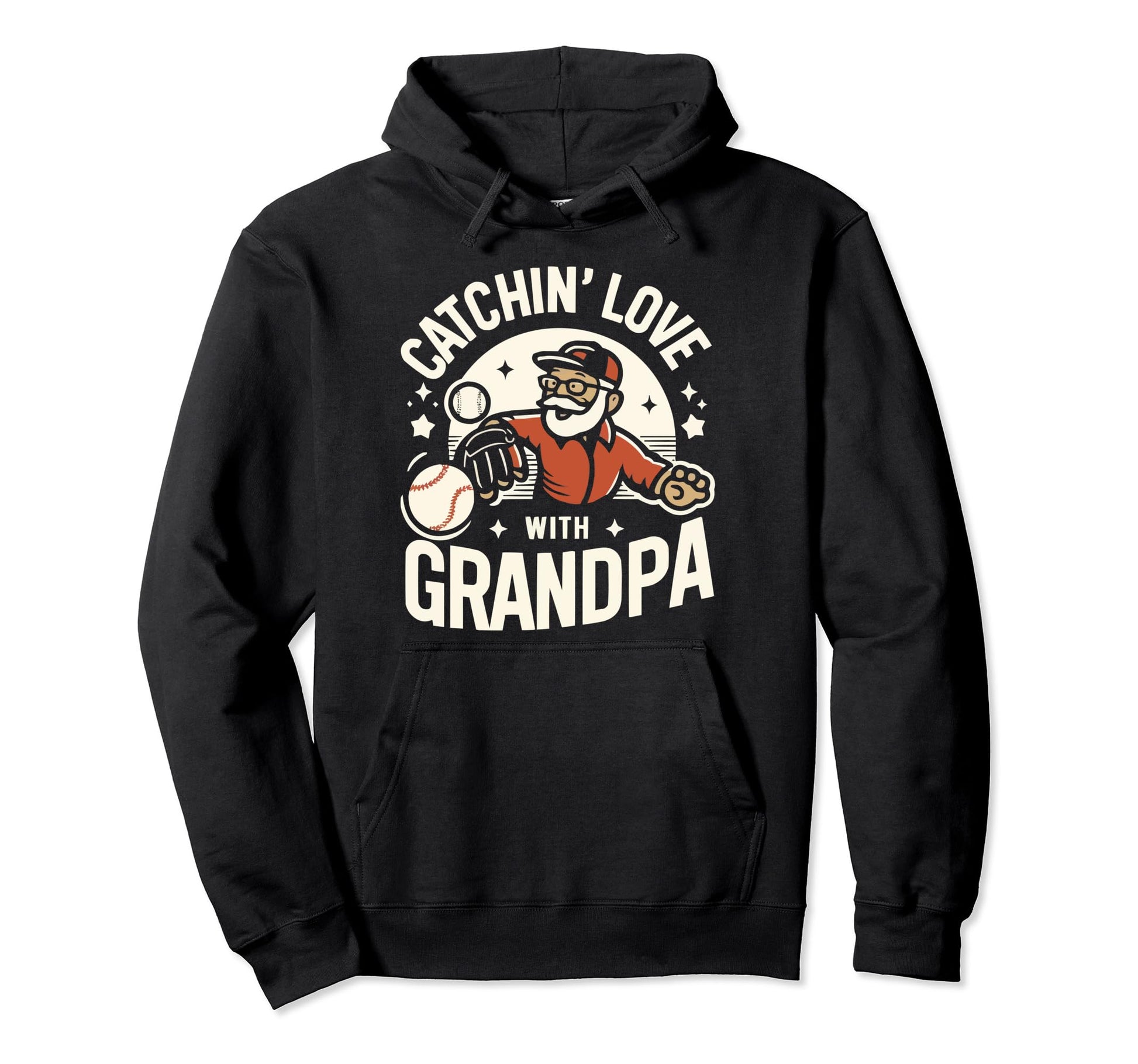 Baseball Grandpa Grandfather Gramps Hoodie - Unique Graphic Unisex - T-Shirt, Sweatshirt, Hoodie