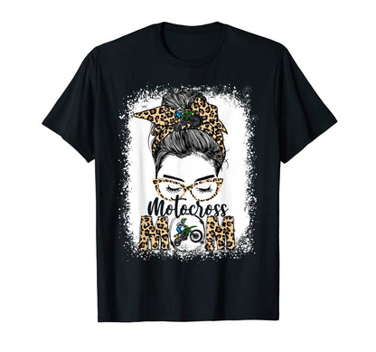 Motocross Mom Game Day Messy Bun T-Shirt - Minimalist Print for Adults - T-Shirt, Sweatshirt, Hoodie