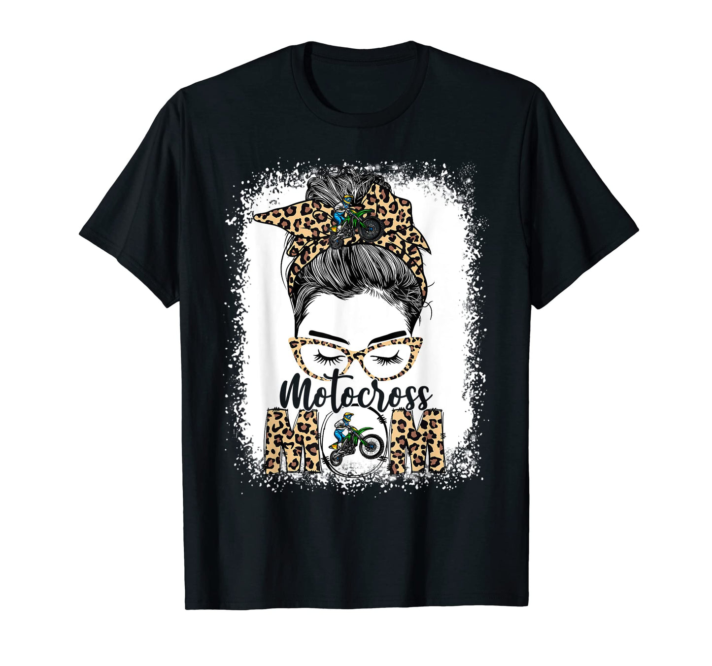 Motocross Mom Game Day Messy Bun T-Shirt - Casual Everyday Wear for Adults - T-Shirt, Sweatshirt, Hoodie
