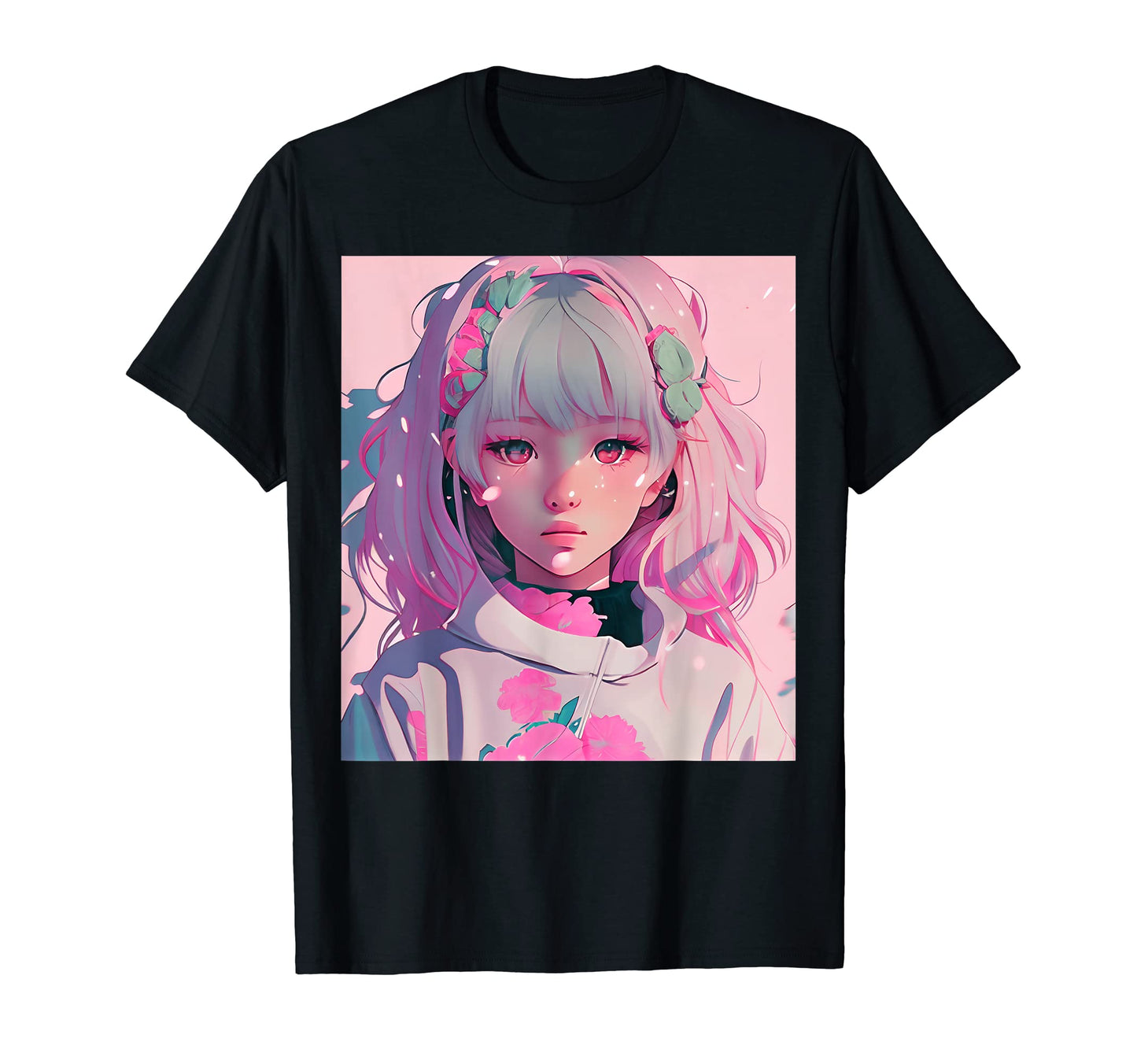 Egirl Vaporwave Aesthetic Anime T-Shirt - Casual Everyday Wear for Adults - T-Shirt, Sweatshirt, Hoodie