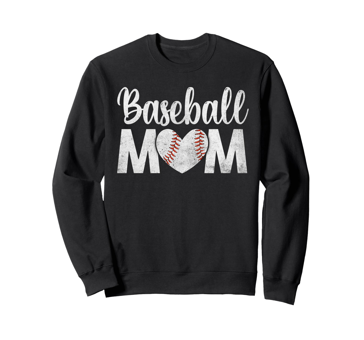 Baseball Mom Baseball Heart Mothers Day Sweatshirt - Trendy Graphic Unisex - T-Shirt, Sweatshirt, Hoodie
