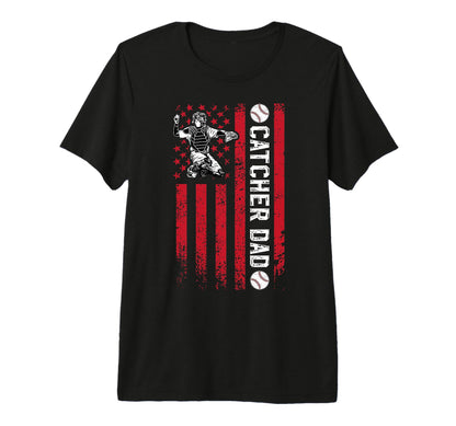 Mens Baseball Catcher Dad Baseball T-Shirt - Novelty Apparel for Adults - T-Shirt, Sweatshirt, Hoodie