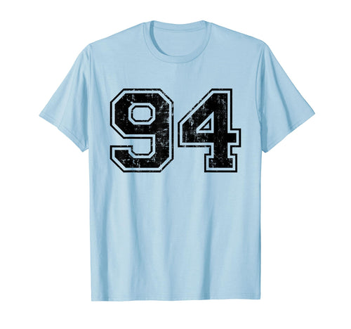 Number 94 Varsity Distressed Sport T-Shirt - Minimalist Print for Adults - T-Shirt, Sweatshirt, Hoodie