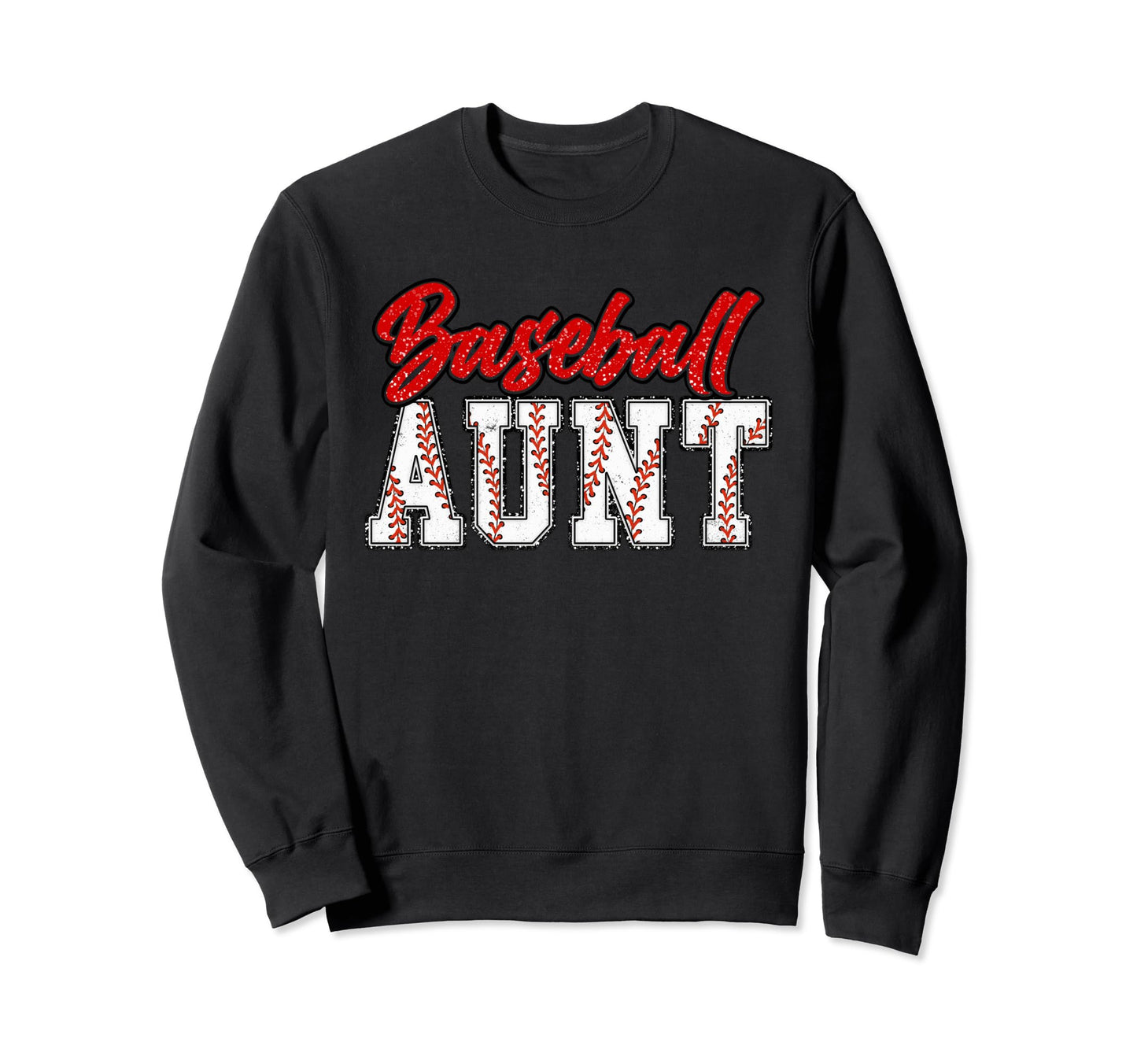 Baseball Aunt Groovy Loud Sweatshirt - Casual Everyday Wear Men Women - T-Shirt, Sweatshirt, Hoodie