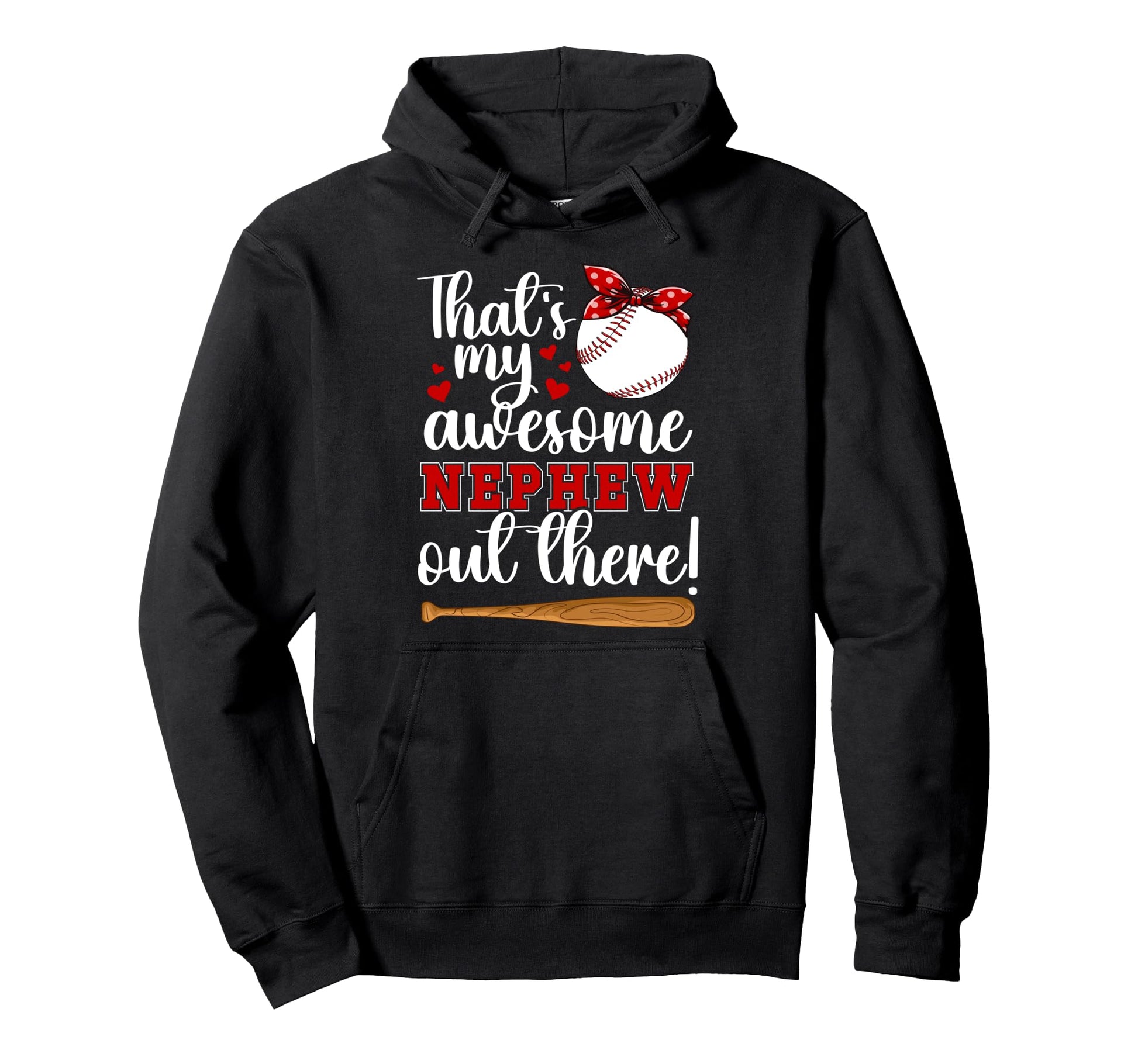My Awesome Nephew Baseball Aunt Baseball Hoodie - Novelty Apparel Unisex - T-Shirt, Sweatshirt, Hoodie